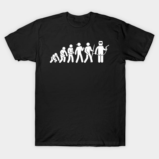 Evolution Of A Welder | Funny Welding Design T-Shirt by MeatMan